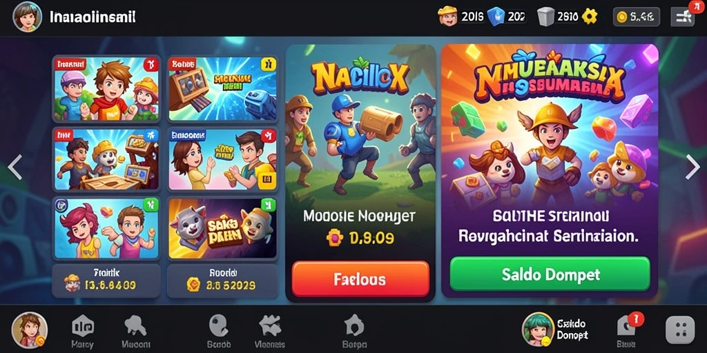 Tampilan grafis yang menarik dan penuh warna.