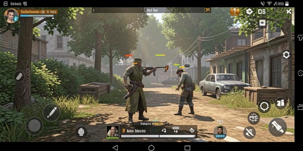 Screenshot menunjukkan tampilan karakter yang beraksi.